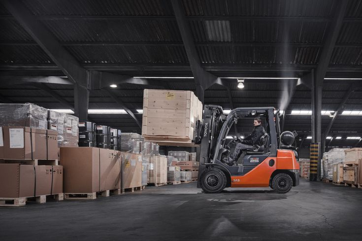 Forklift in BELLO warehouse